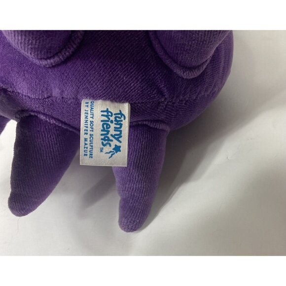 Funny Friends Fish Plush Purple Blue Eyes 8" x 14" Soft Jennifer Mazur Toy - Picture 7 of 13